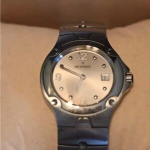 Movado Silver Smartwatch with Black Accents